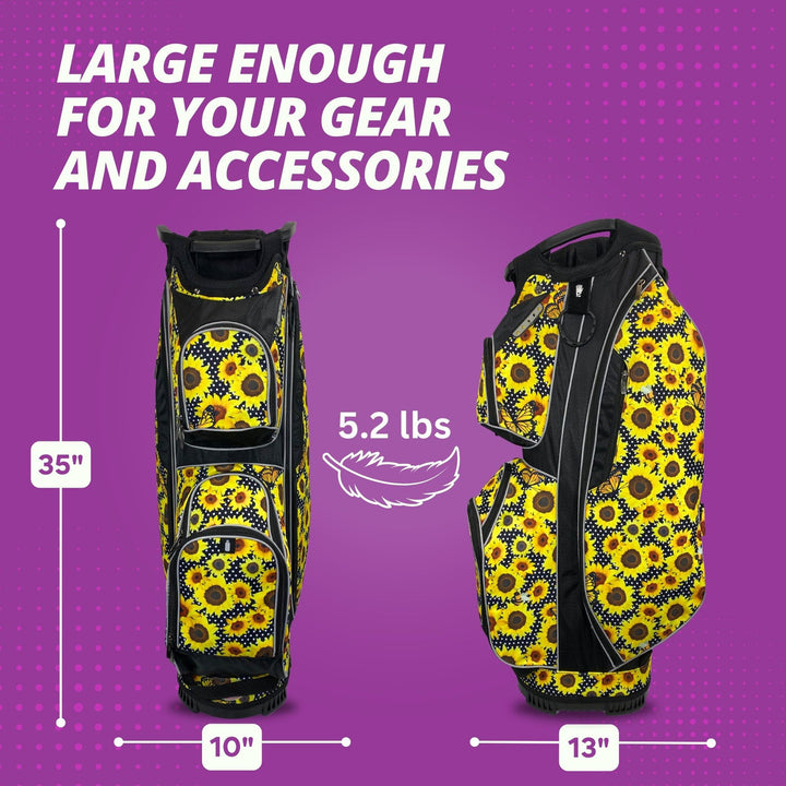 Taboo Fashions Sunflower Symphony 14-Way Lightweight Cart Bag