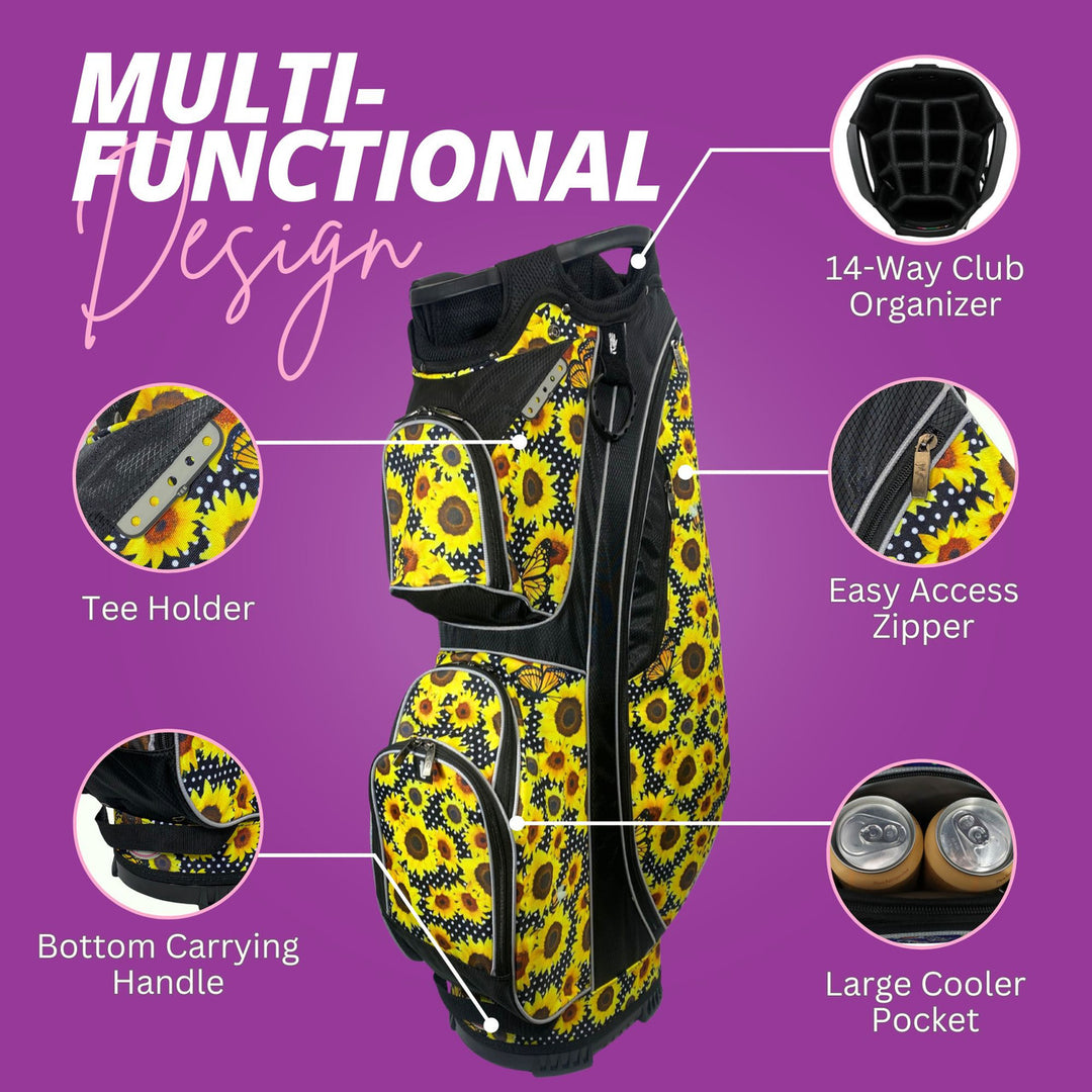 Taboo Fashions Sunflower Symphony 14-Way Lightweight Cart Bag