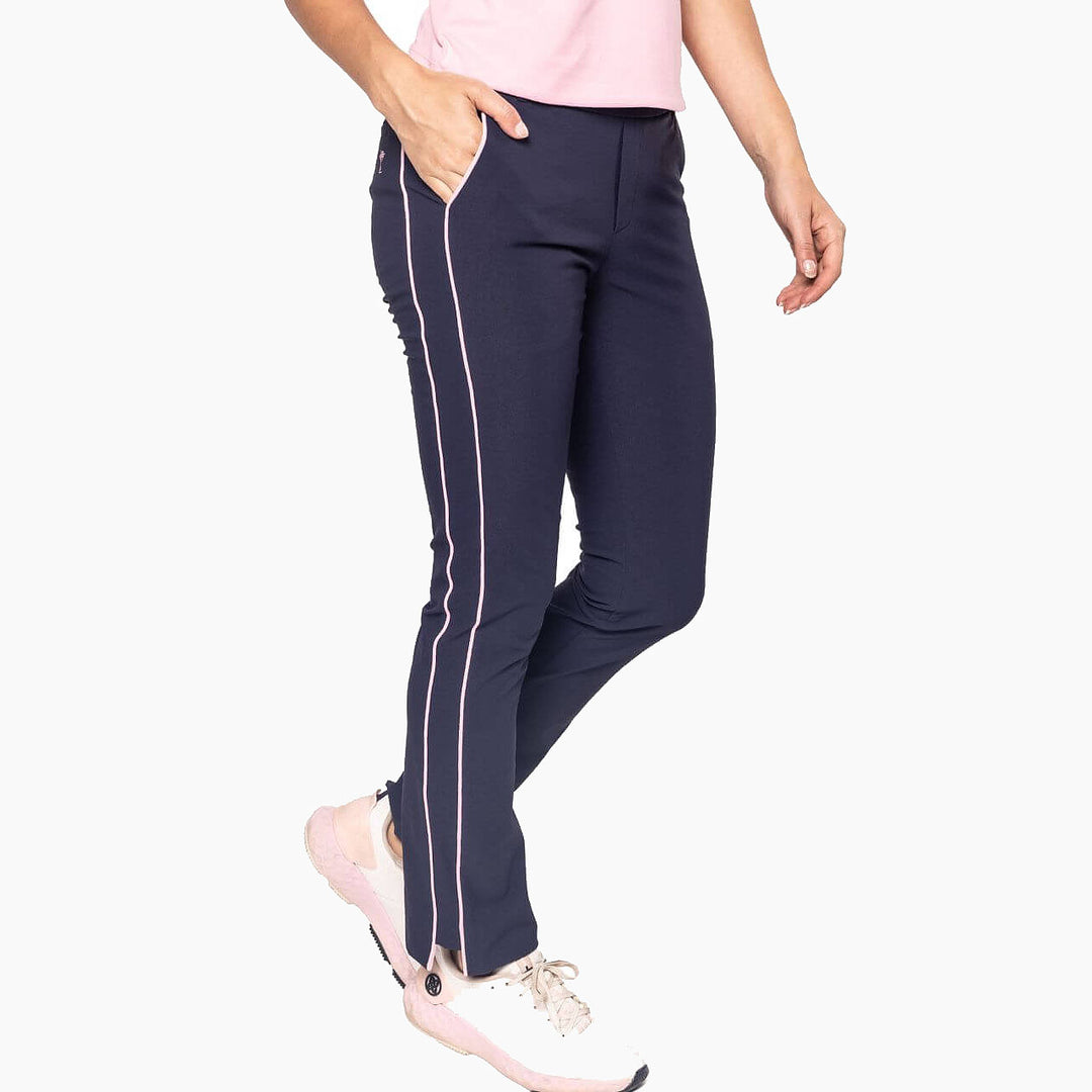 Golftini 27/30" Navy/Rose Pink Ankle Pant