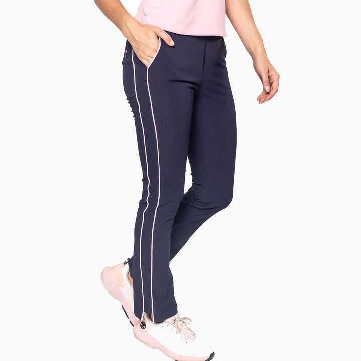 Golftini 27/30" Navy/Rose Pink Ankle Pant