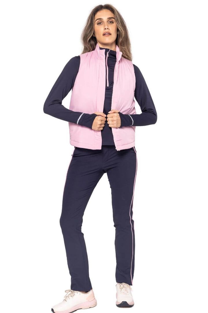Golftini 27/30" Navy/Rose Pink Ankle Pant