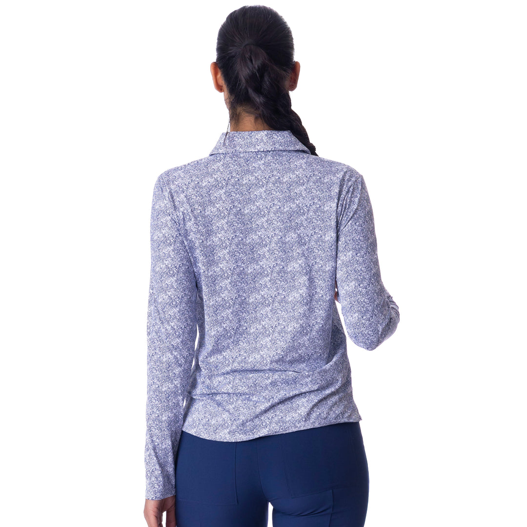 BelynKey BK Emerald Fields Long Sleeve Ink Polo