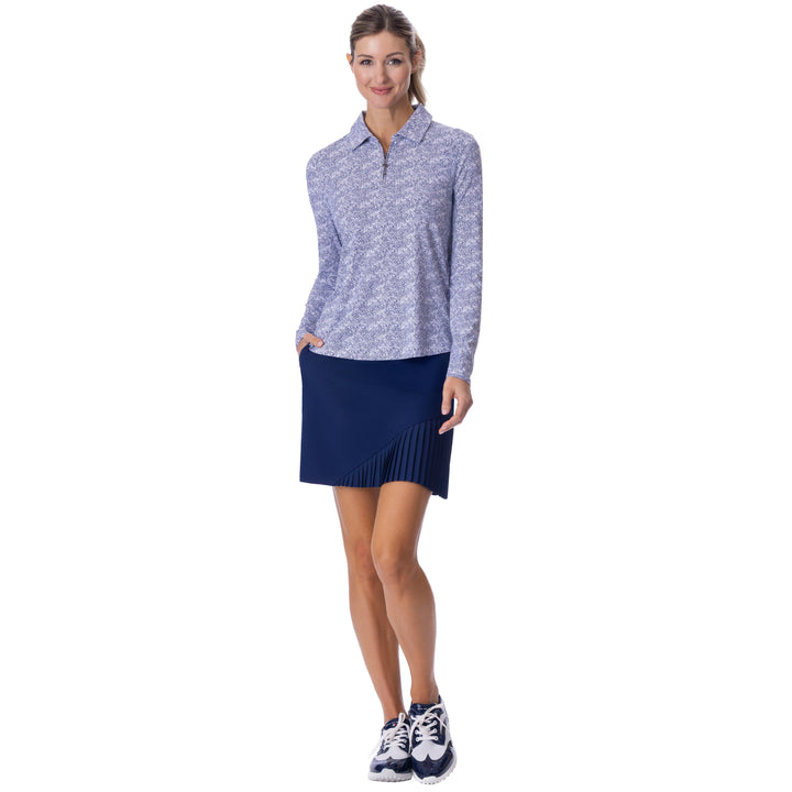 BelynKey BK Emerald Fields Long Sleeve Ink Polo
