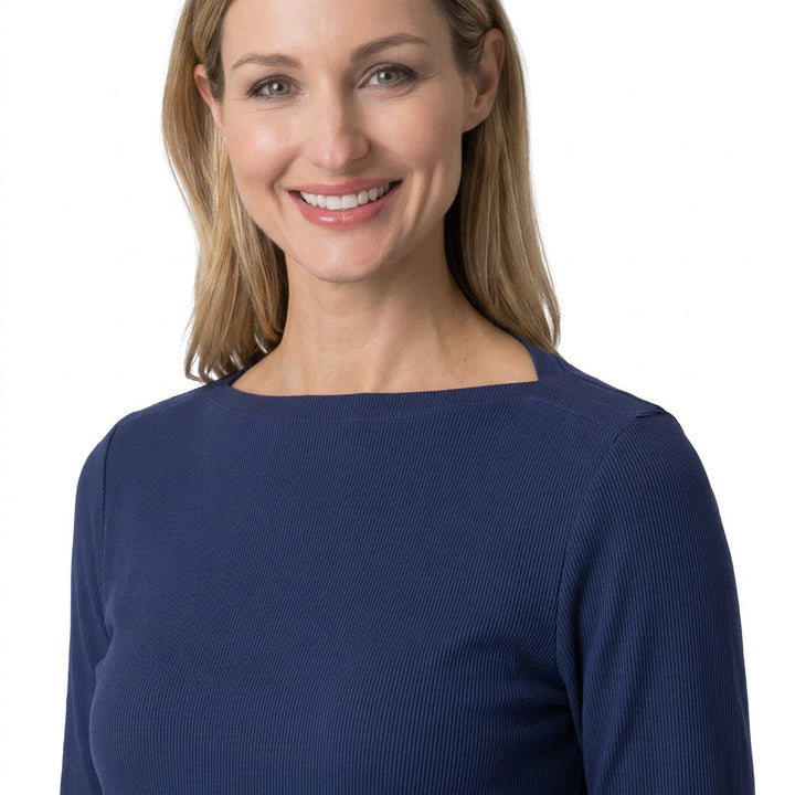 BelynKey Sueded Transit Washed Ink 3/4 Sleeve Top