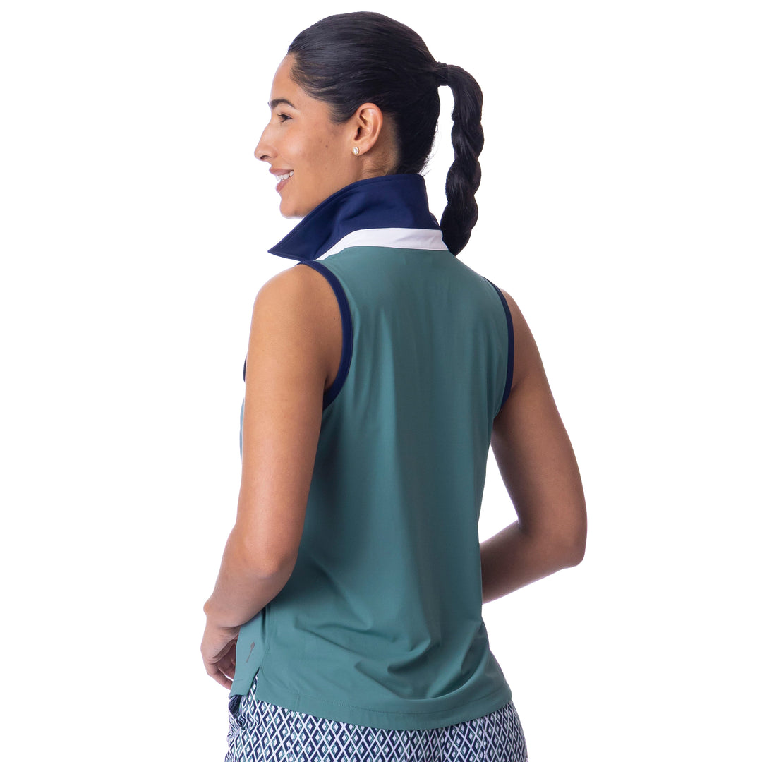 BelynKey Silver Pine Alpine Sleeveless Polo