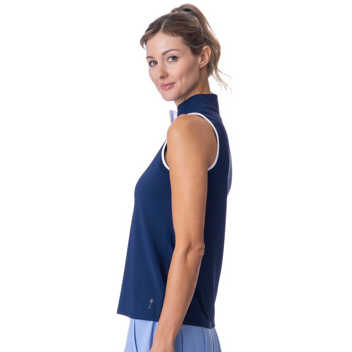 BelynKey Rosie Ink/Ice Cap Sleeveless Polo