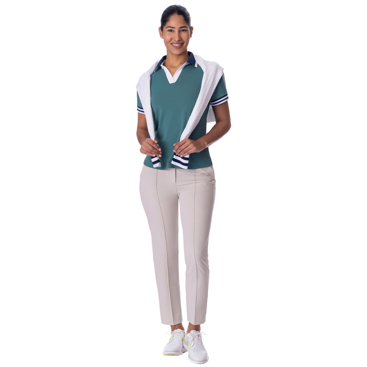 BelynKey Silver Pink Preston Short Sleeve Polo