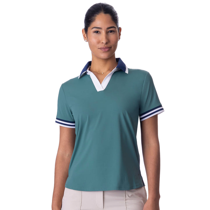 BelynKey Silver Pink Preston Short Sleeve Polo