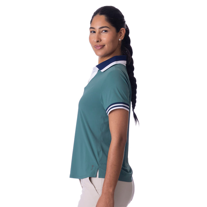 BelynKey Silver Pink Preston Short Sleeve Polo