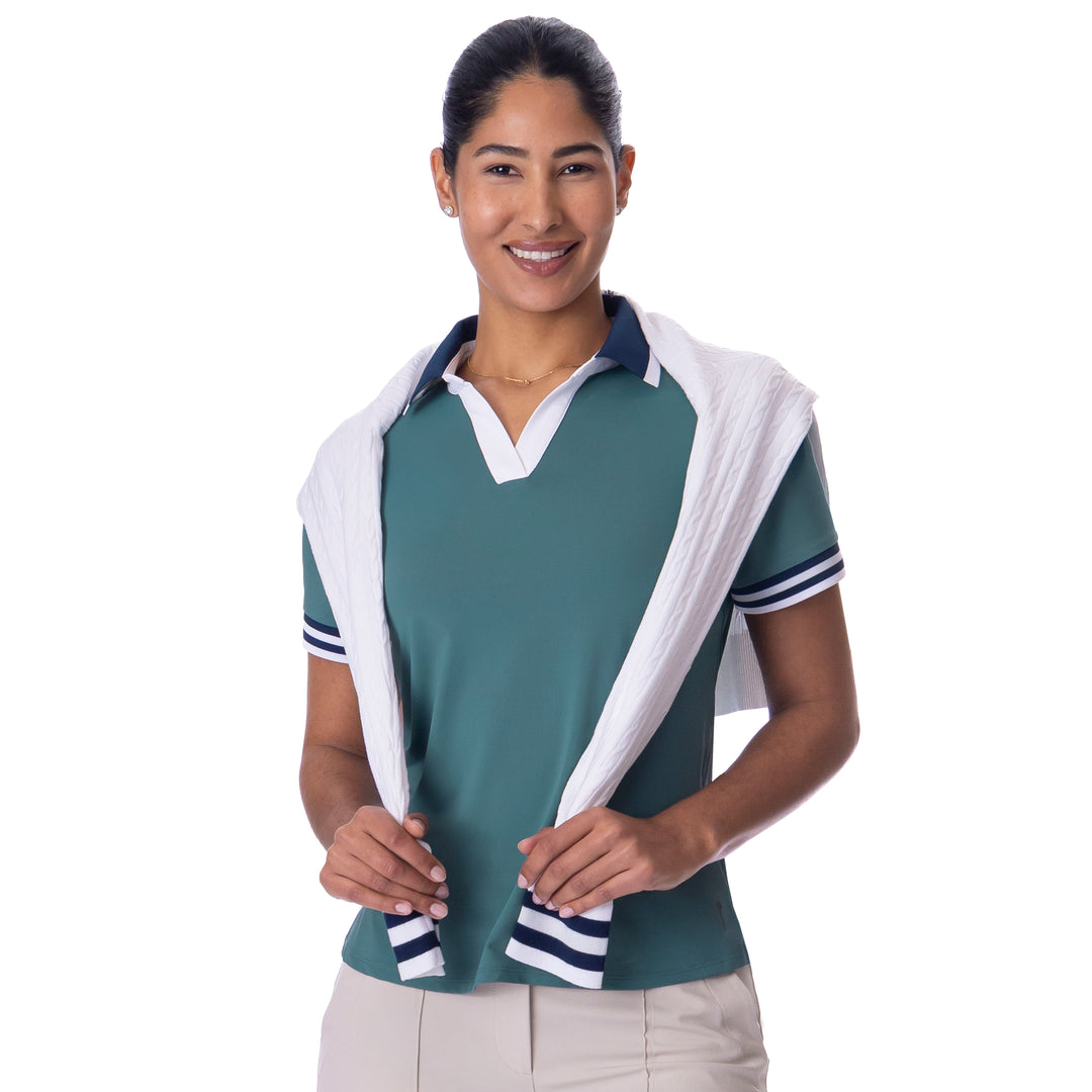 BelynKey Silver Pink Preston Short Sleeve Polo