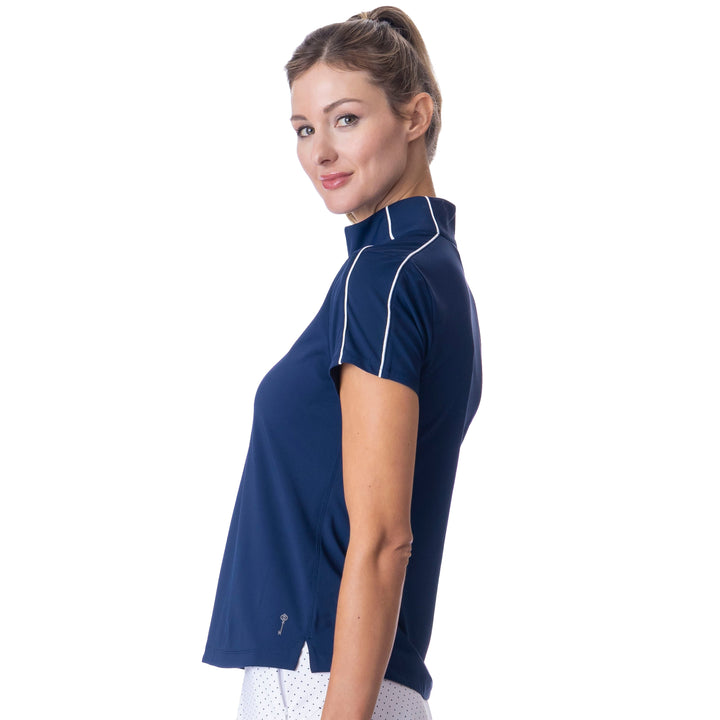 BelynKey Piper Ink/Chalk Short Sleeve Mock