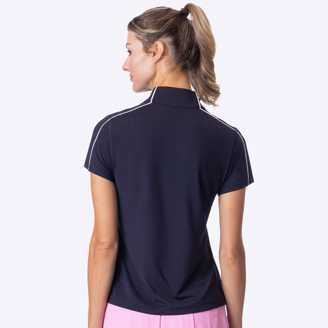 BelynKey Piper Onyx/Chalk Short Sleeve Mock