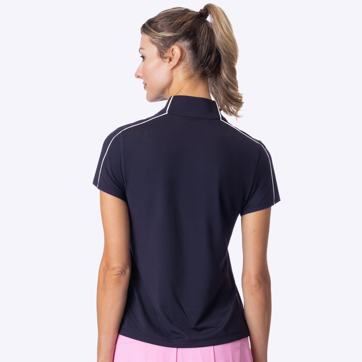 BelynKey Piper Onyx/Chalk Short Sleeve Mock