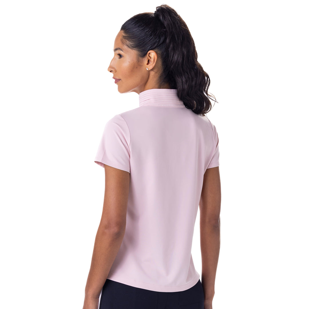 BelynKey BK Ballet Pink Short Sleeve Pleat Mock