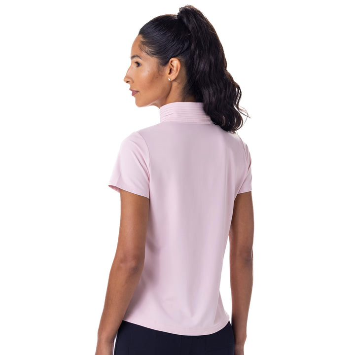 BelynKey BK Ballet Pink Short Sleeve Pleat Mock