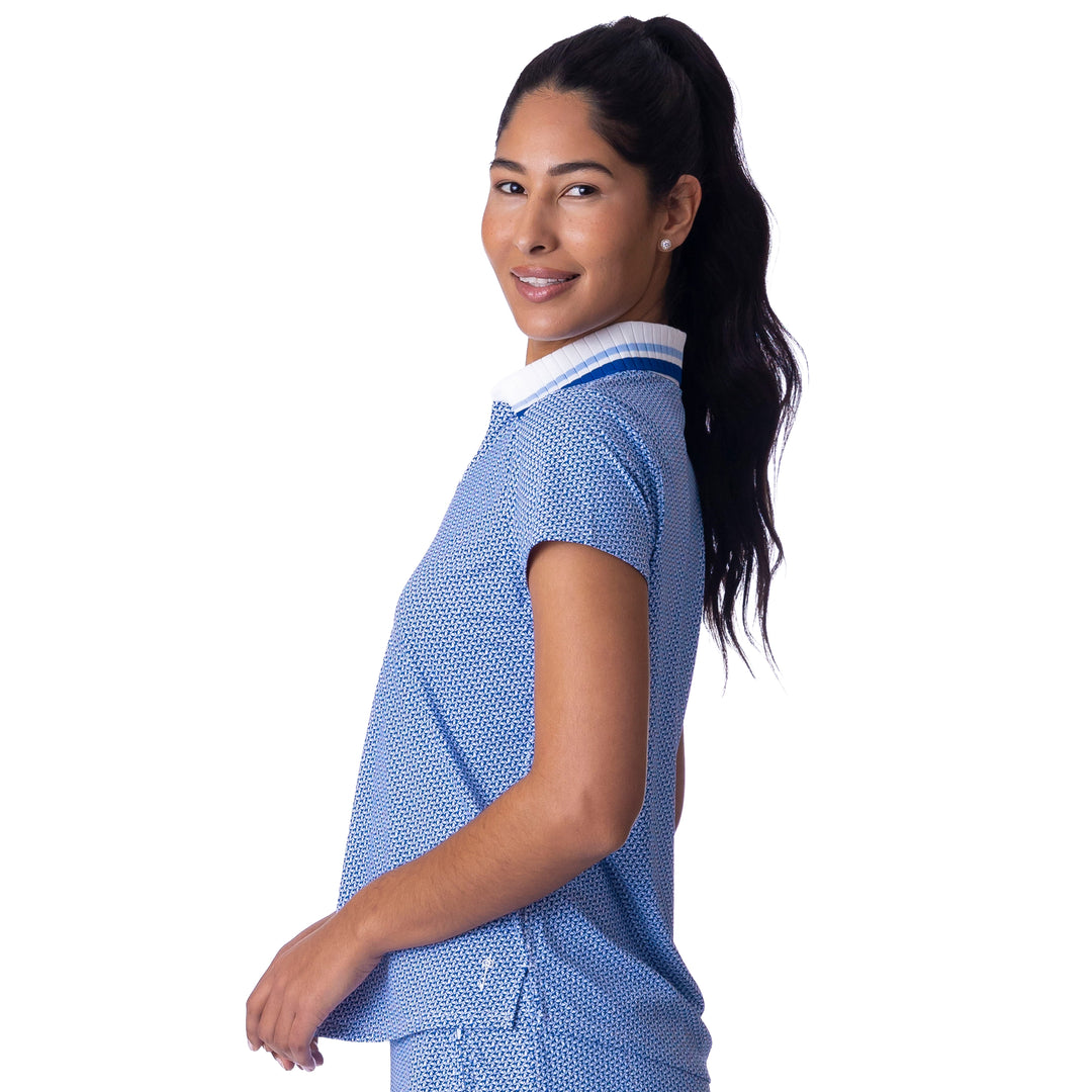 BelynKey Penny Glacier Falls Cap Sleeve Polo