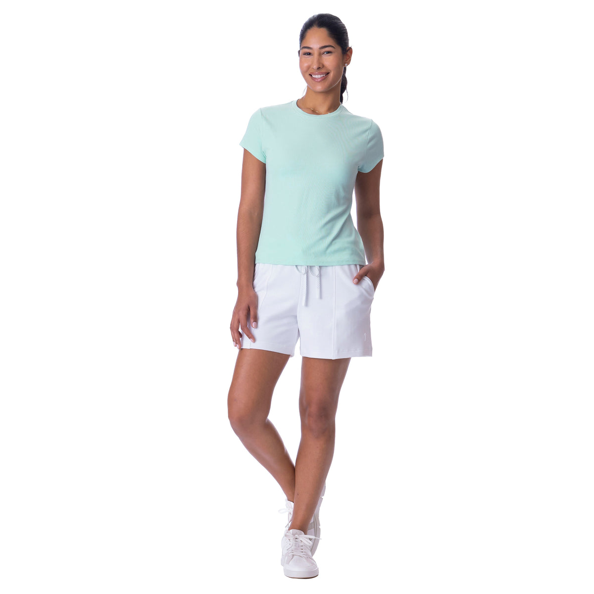 BelynKey Bliss Rib Mint Short Sleeve Transit Tee