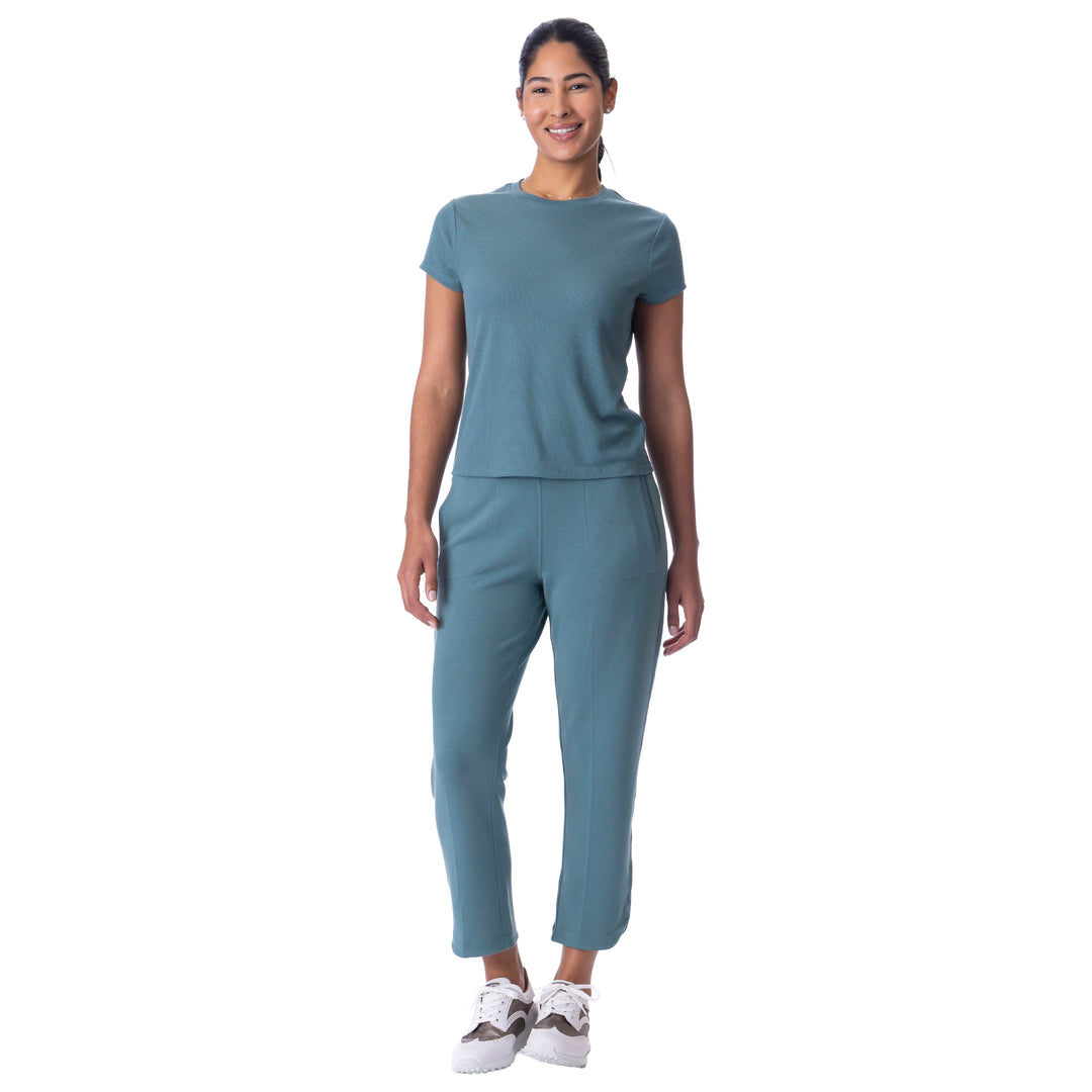 BelynKey Sueded Silver Pine Short Sleeve Transit Tee