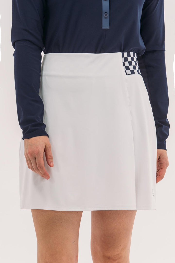 Foray Golf White Elastic Waistband Skort