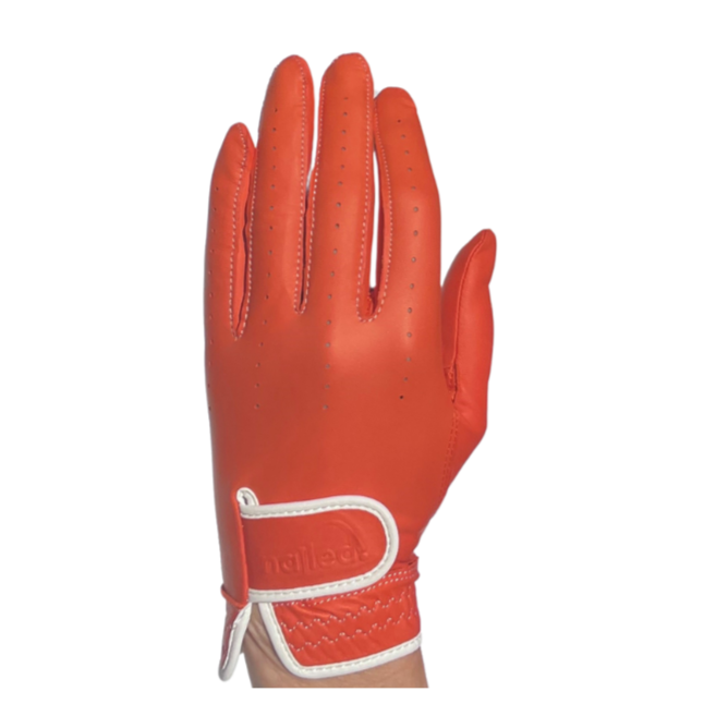 Premium Leather Colored Elongated Golf Gloves