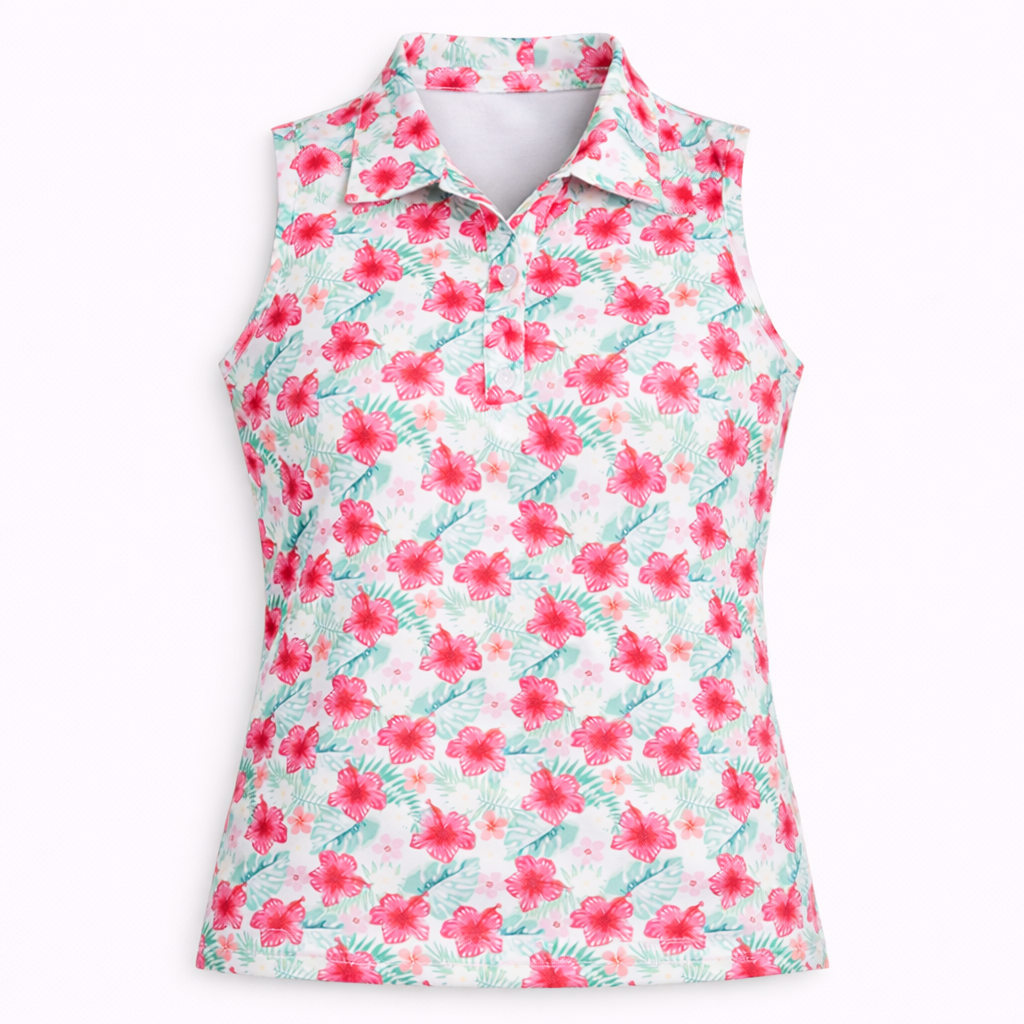 TJ Sport Tropical Racerback Polo
