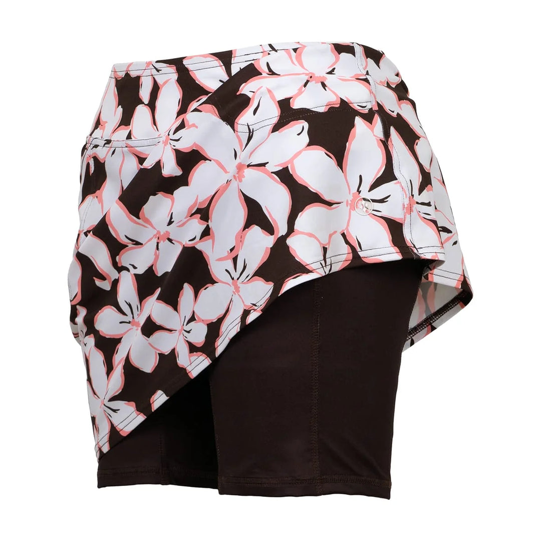 JoFit Mocha Floral Mina 17" Skort
