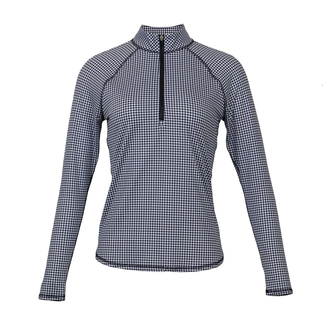 JoFit UV Mini Houndstooth Long Sleeve Mock [S26]