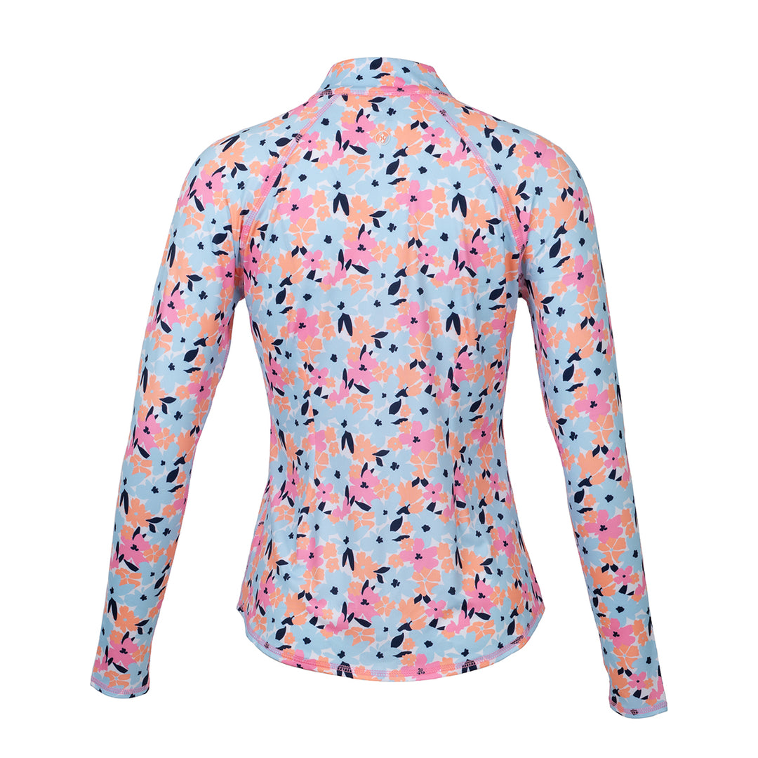 JoFit UV Pastel Petals Long Sleeve Mock