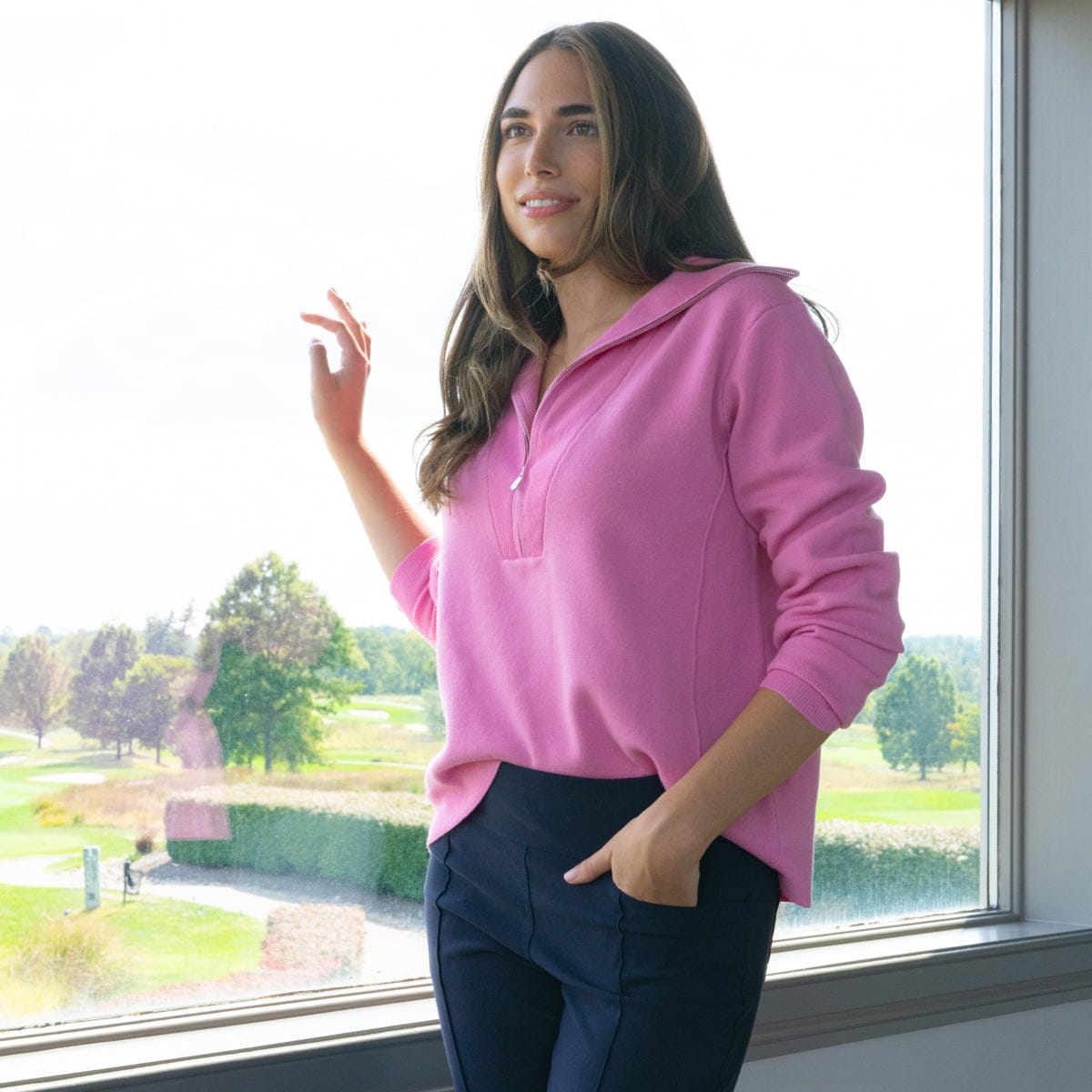JoFit Every Wear Rosebud Knit Pullover