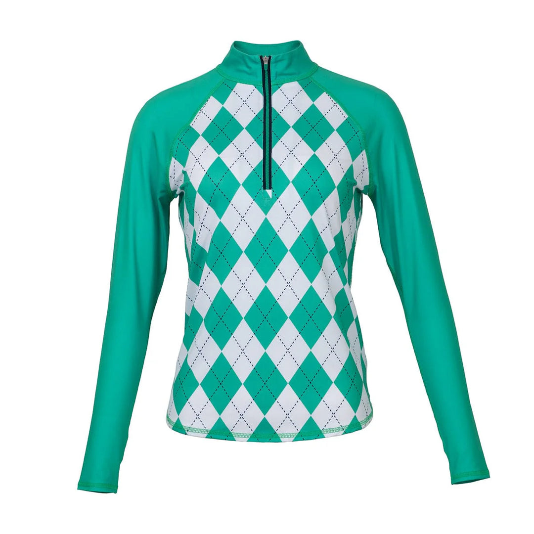 JoFit UV Lucky Argyle Long Sleeve Mock [S26]