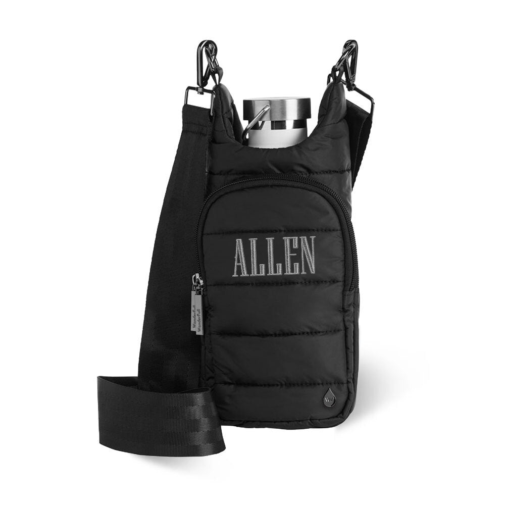 WanderFull Classic Matte Black HydroBag® with Black Strap