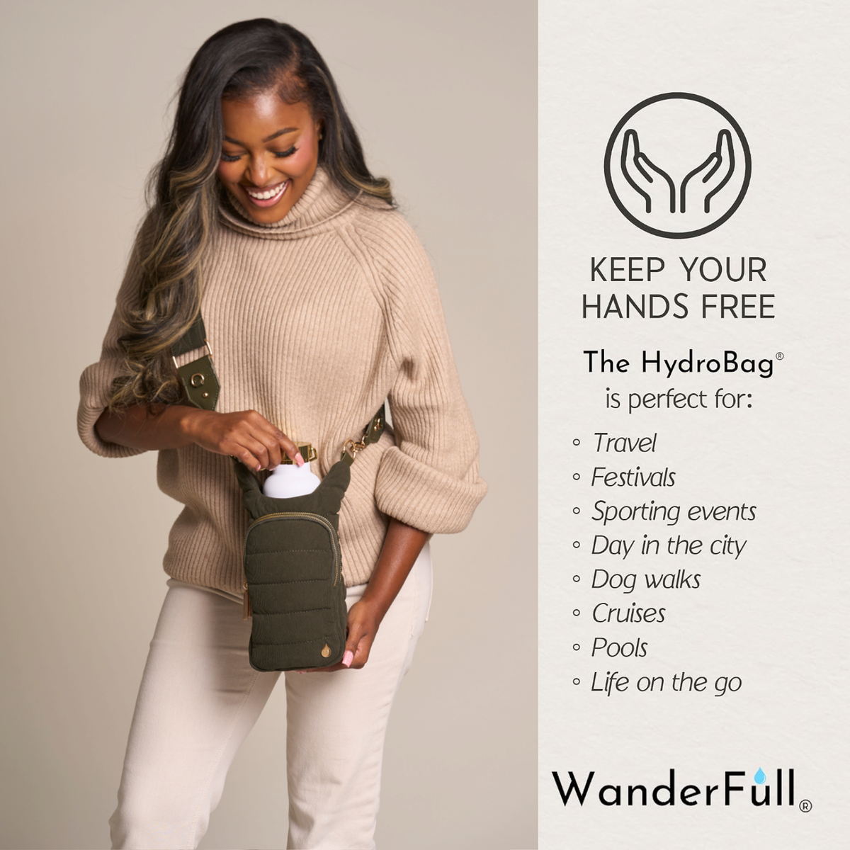 WanderFull Corduroy Forest Green HydroBag®