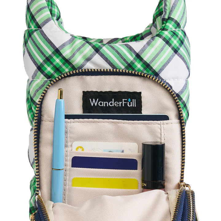 Wanderfull Navy &amp; Green Plaid HydroBag®