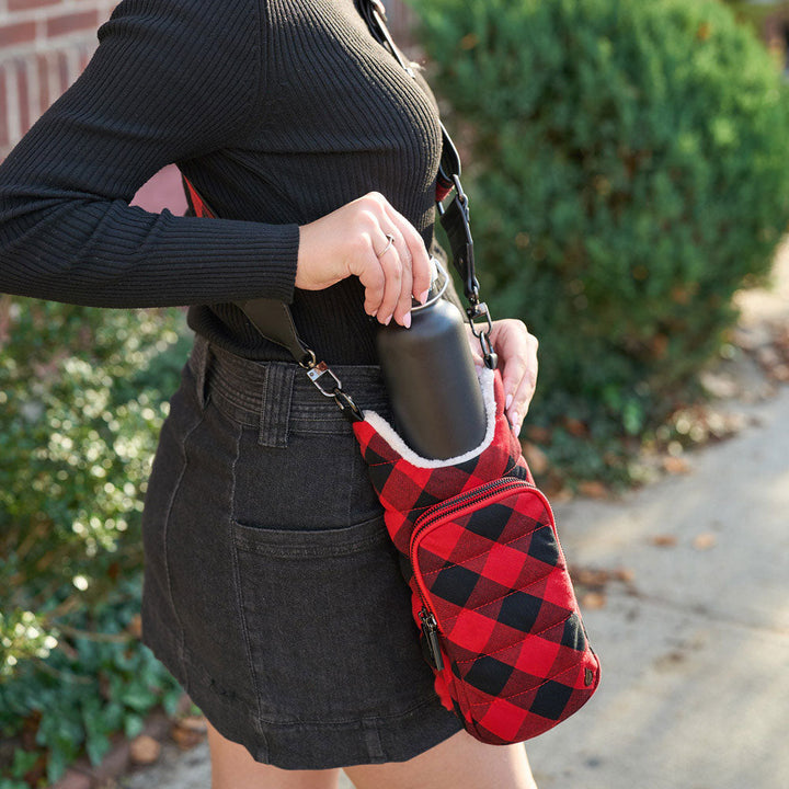 WanderFull Red Buffalo Plaid with Sherpa HydroBag®