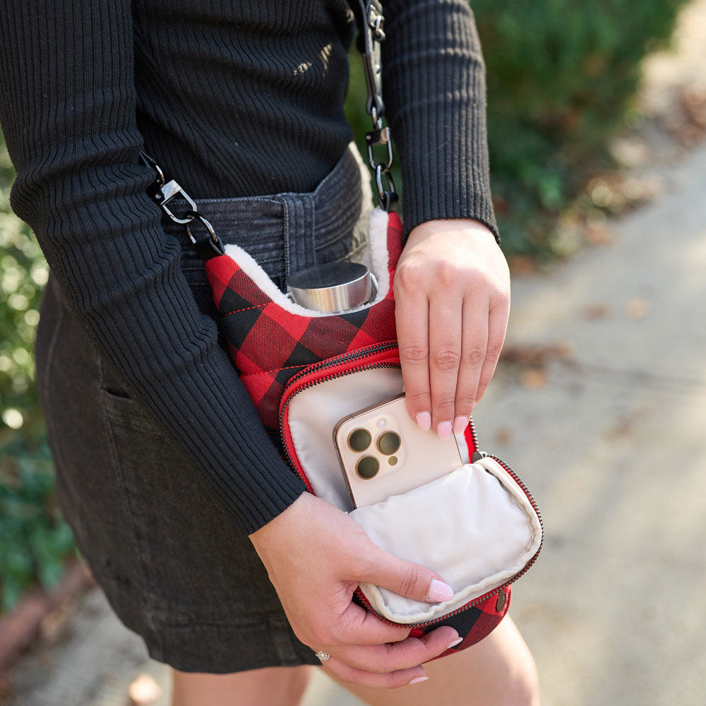 WanderFull Red Buffalo Plaid with Sherpa HydroBag®