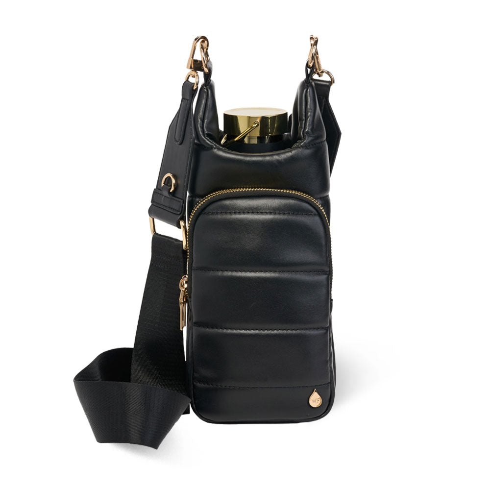 WanderFull Vegan Black Leather HydroBag® with Strap Bundle