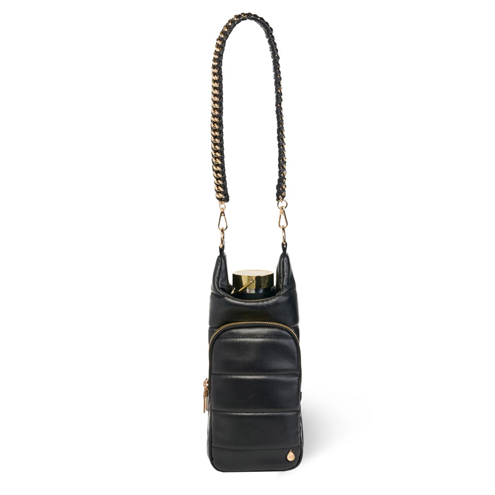 WanderFull Vegan Black Leather HydroBag® with Strap Bundle
