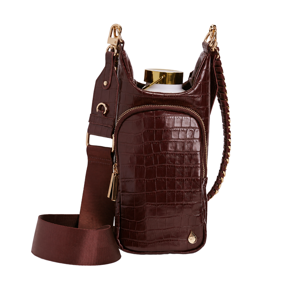 Merlot Faux Croc HydroBag® with Strap Bundle