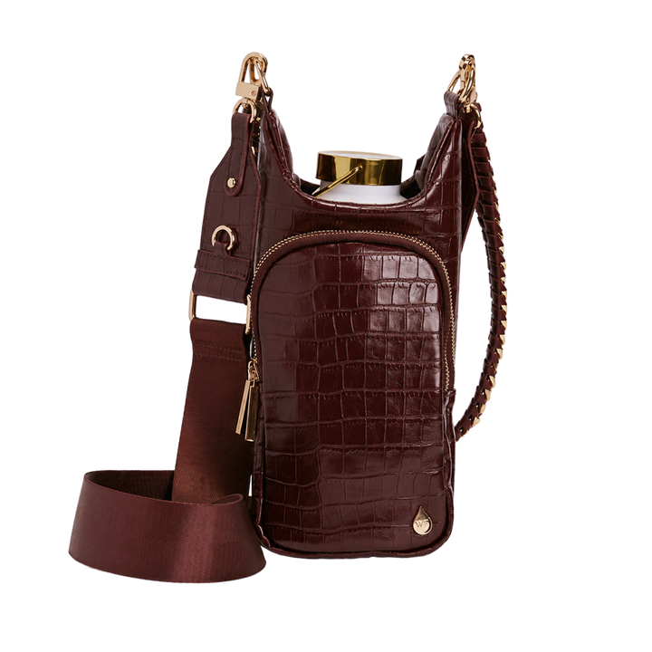 Merlot Faux Croc HydroBag® with Strap Bundle