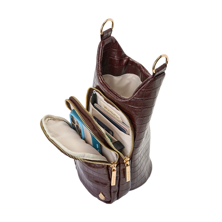 Merlot Faux Croc HydroBag® with Strap Bundle