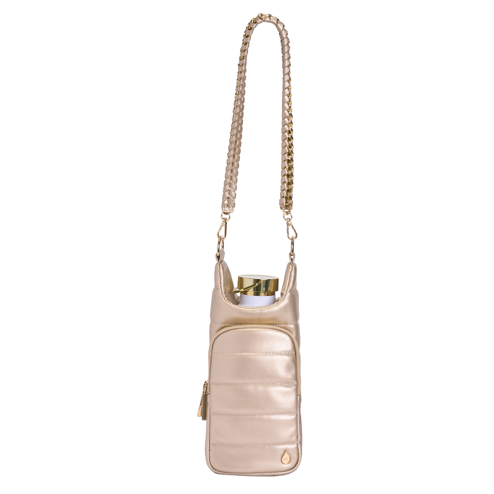 WanderFull Vegan Gold Leather HydroBag® with Strap Bundle