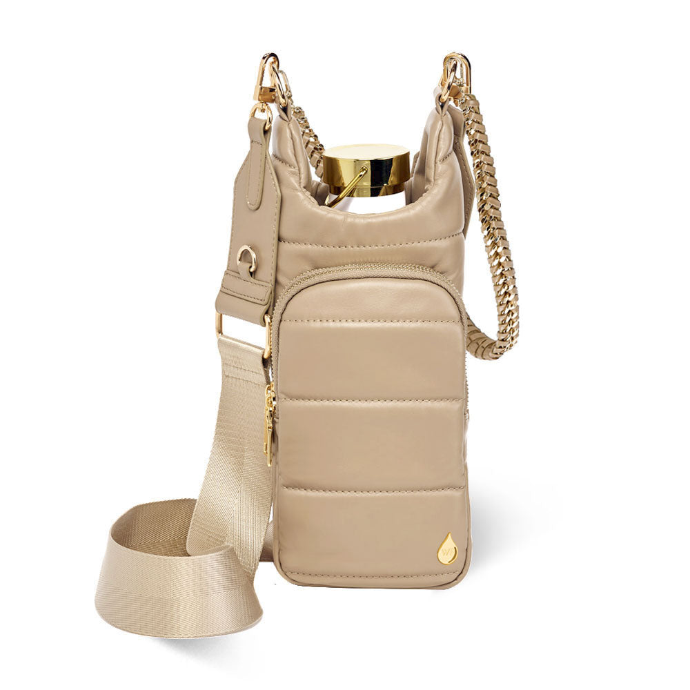 WanderFull Vegan Leather Taupe HydroBag® with Strap Bundle