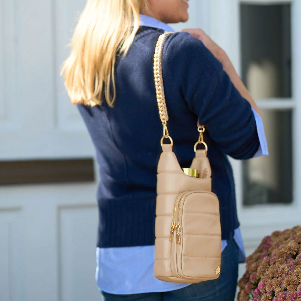 WanderFull Vegan Leather Taupe HydroBag® with Strap Bundle