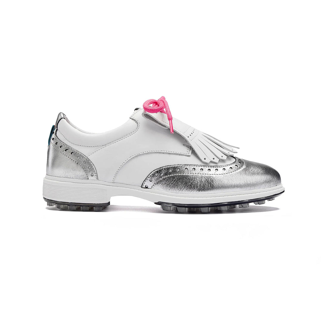 Royal Albartross Tailor Silver Wingtip Golf Shoe