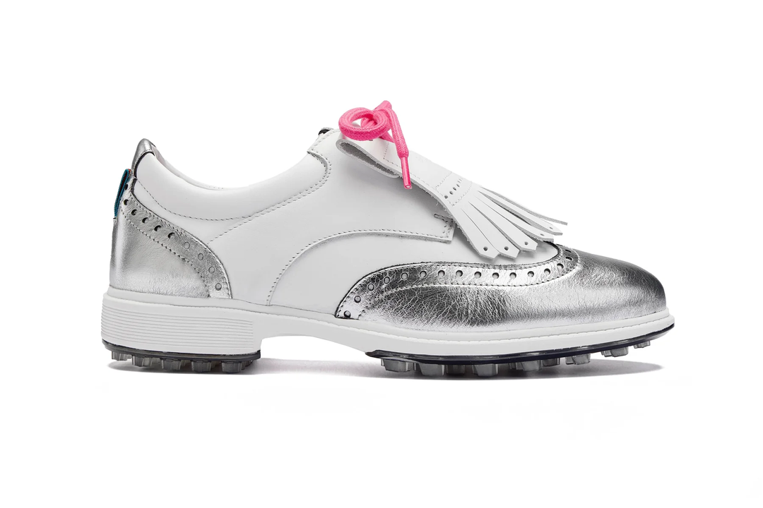 Royal Albartross Tailor Silver Wingtip Golf Shoe