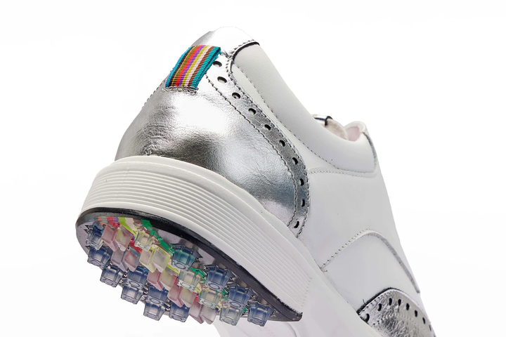 Royal Albartross Tailor Silver Wingtip Golf Shoe
