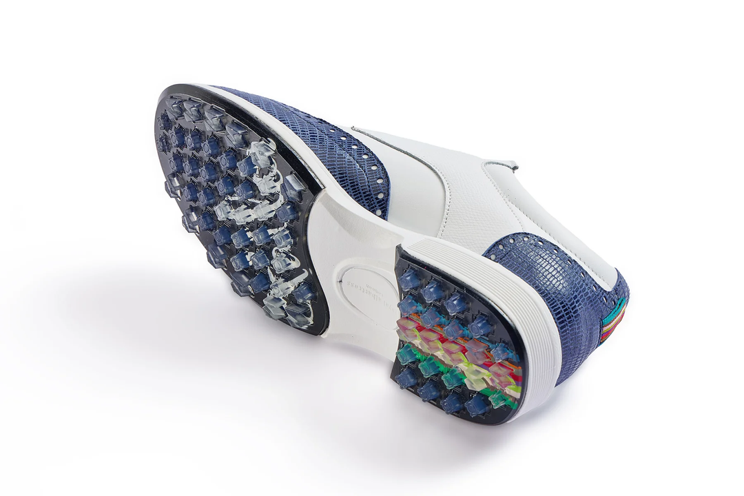 Royal Albartross Tailor Navy Wingtip Golf Shoe