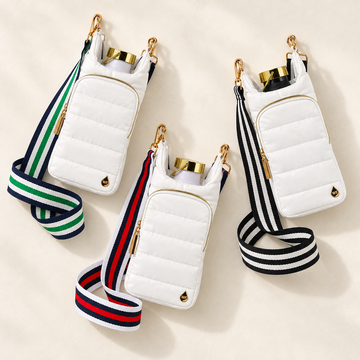WanderFull White Ripstop HydroBag® with Stripe Strap