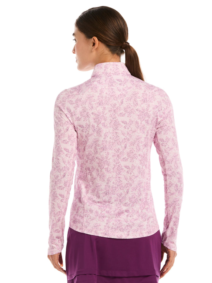 Callaway Abstract Floral Long Sleeve UV Mock [SF26]