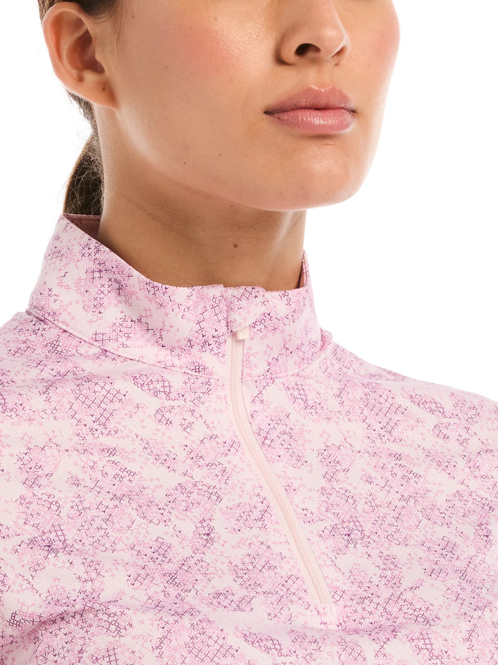 Callaway Abstract Floral Long Sleeve UV Mock [SF26]